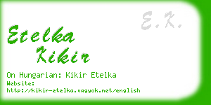 etelka kikir business card